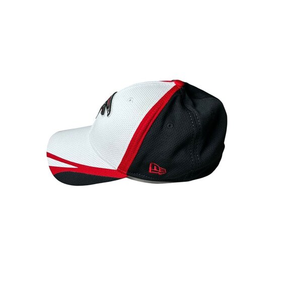 Atlanta Falcons NFL Fitted Baseball Hat New Era 39Thirty Sz L/XL White Black Red - Picture 2 of 8
